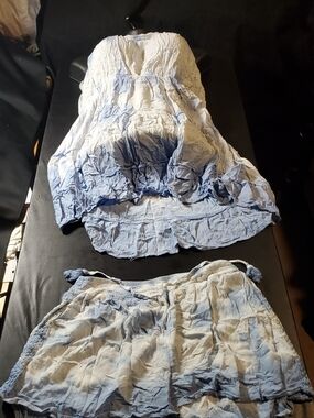 Kihli & Punch Blue/white SizeL Dress Sleveeless & Matching Short Short Size L